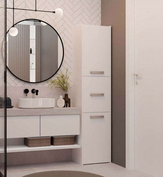 Kúpeľňová skrinka Samways 4 (biela)