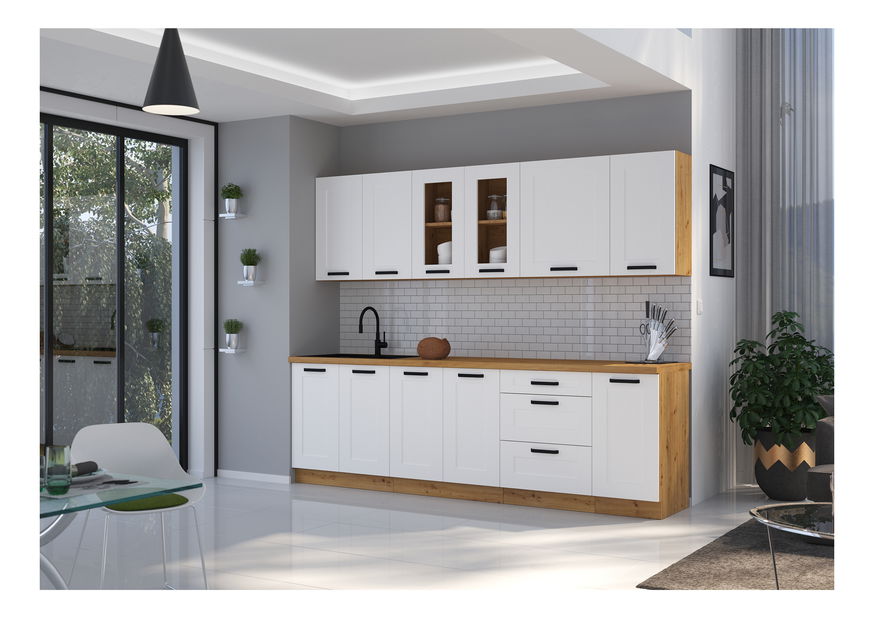 Spodná skrinka Lesana 2 (biela + dub artisan) 50 D 1F 1S BB 