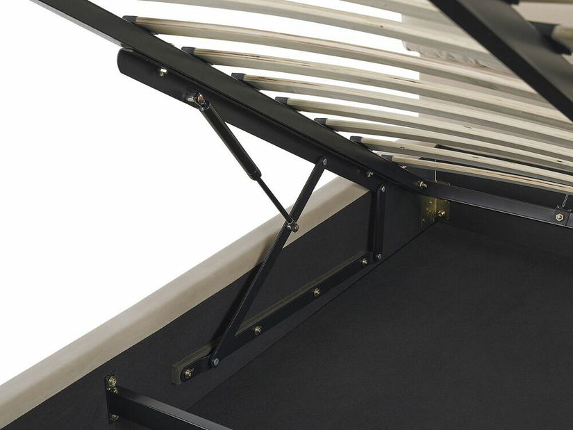 Manželská posteľ 140 cm Batil (béžová) (s roštom) (s úl. priestorom)