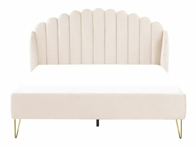 Franciaágy 160 cm Alise (szürkésbarna) (ágyráccsal)