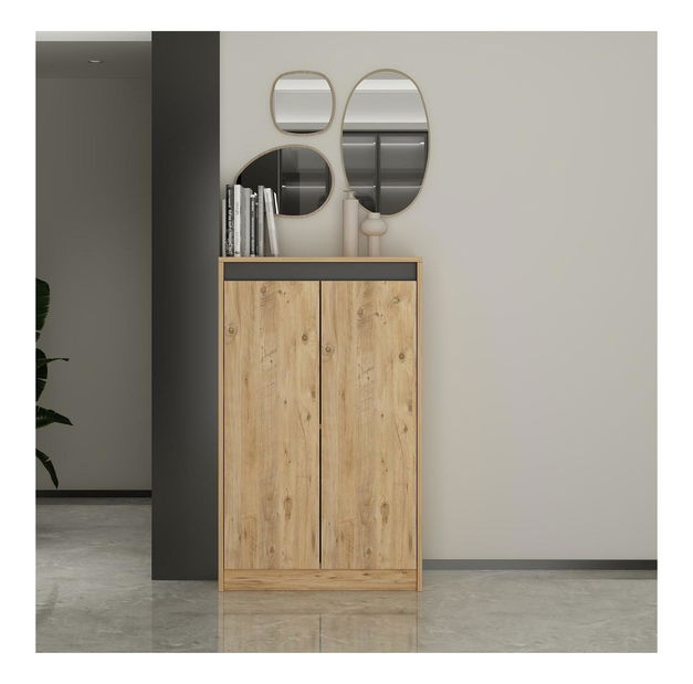 Szekrény Maladivas (borovi atlanti fenyő + fekete)