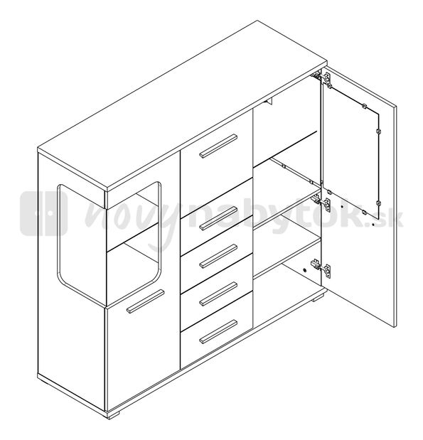 Barová skrinka Everest Typ 06 (s osvetlením)