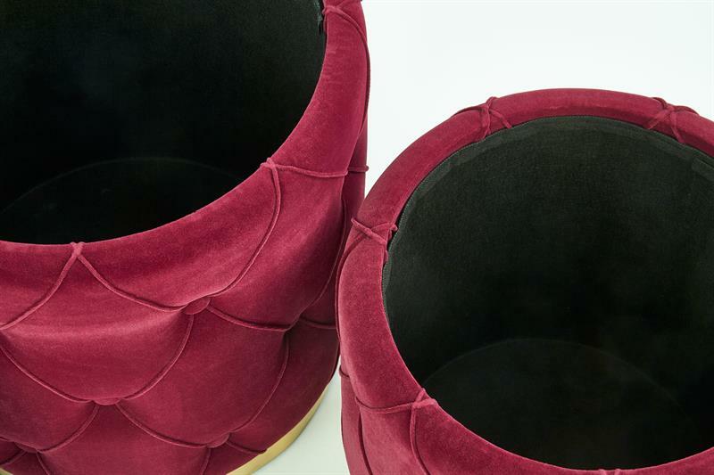 Zsámoly szett 2db. Phillis (bordó)