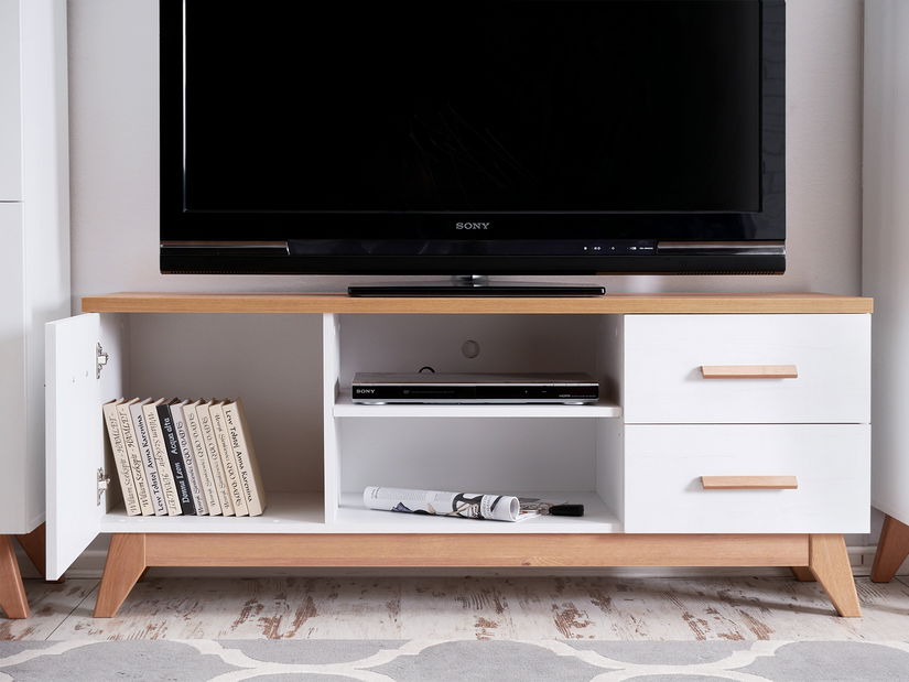 Măsuță TV/Dulap Balones BG05 (alb + stejar)