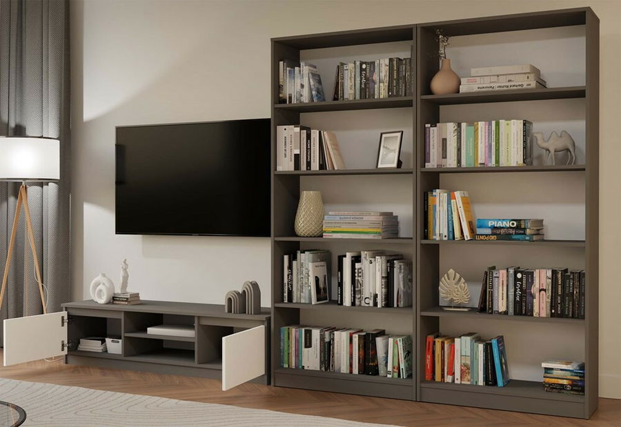 TV skrinka Musecalo 140 (antracit + biela)