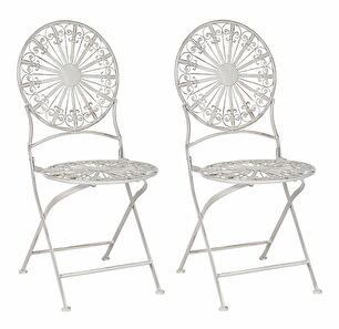 Set 2 buc scaune de grădină Sarala (alb) 
