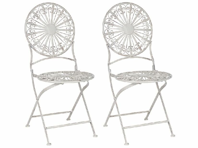 Set 2 buc scaune de grădină Sarala (alb) 