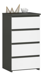 Comodă Cipriano II (grafit gri + Alb)