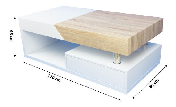 Dohányzóasztal Melida (sonoma tölgy)