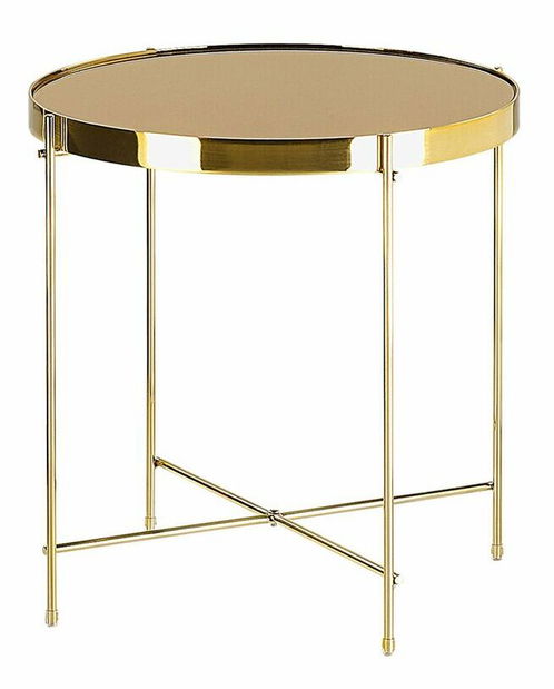 Príručný stolík LACE (zlatá)