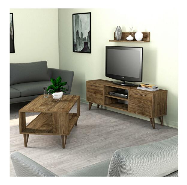 Set mobilier pentru living Povipi 1 (Nuc) 