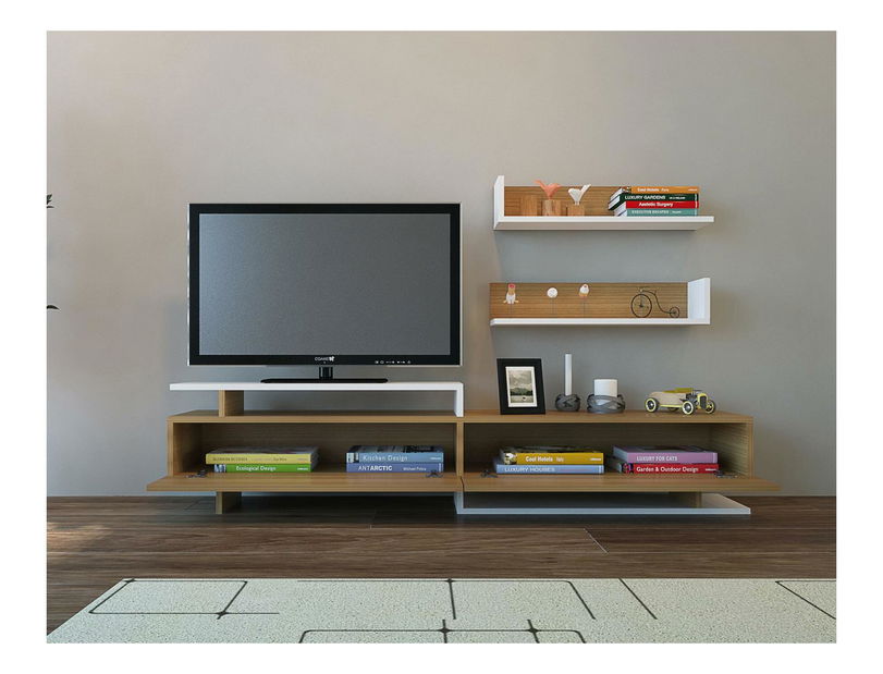 Mobilier living Alcaraz (teak + alb)