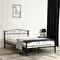 Metalni krevet 120 cm Granjeros (crna) (s podnicom)