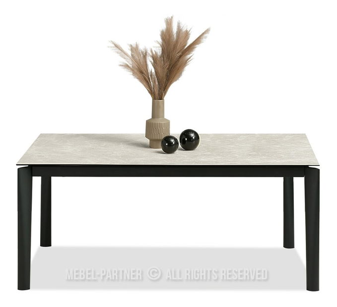 Masă de sufragerie Tornado (crem + negru)