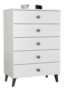 Comodă Menudas (alb + negru)