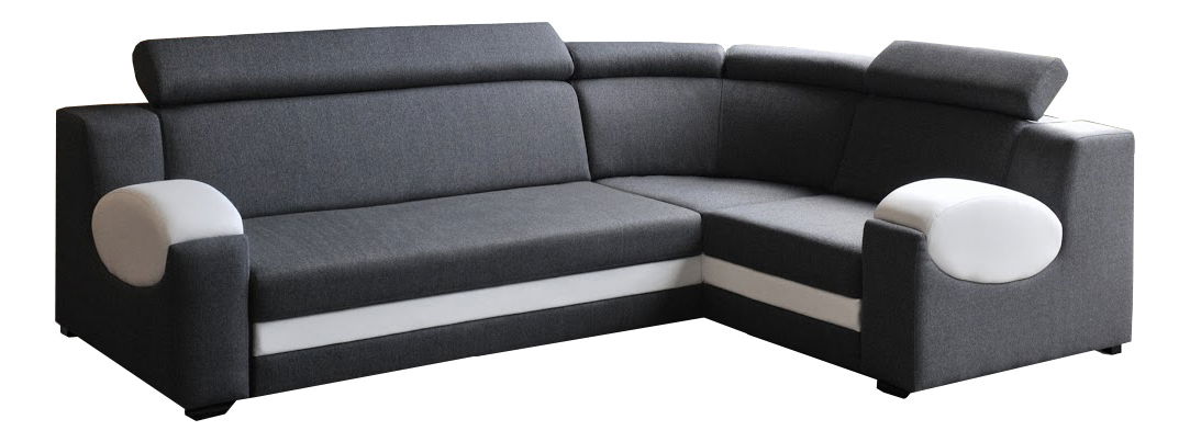 Rohová sedačka Amber (sivá + biela) (P)