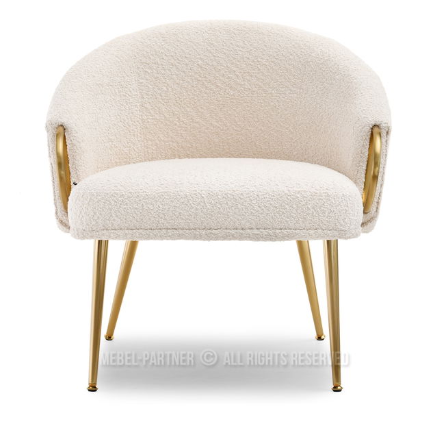 Fotoliu Carma F (crem + auriu)