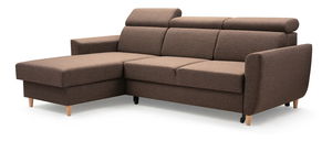 Rohová sedačka Gurana (hnedá) (L)