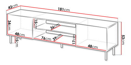 Masă TV Lasiowa 2D (cashmir)
