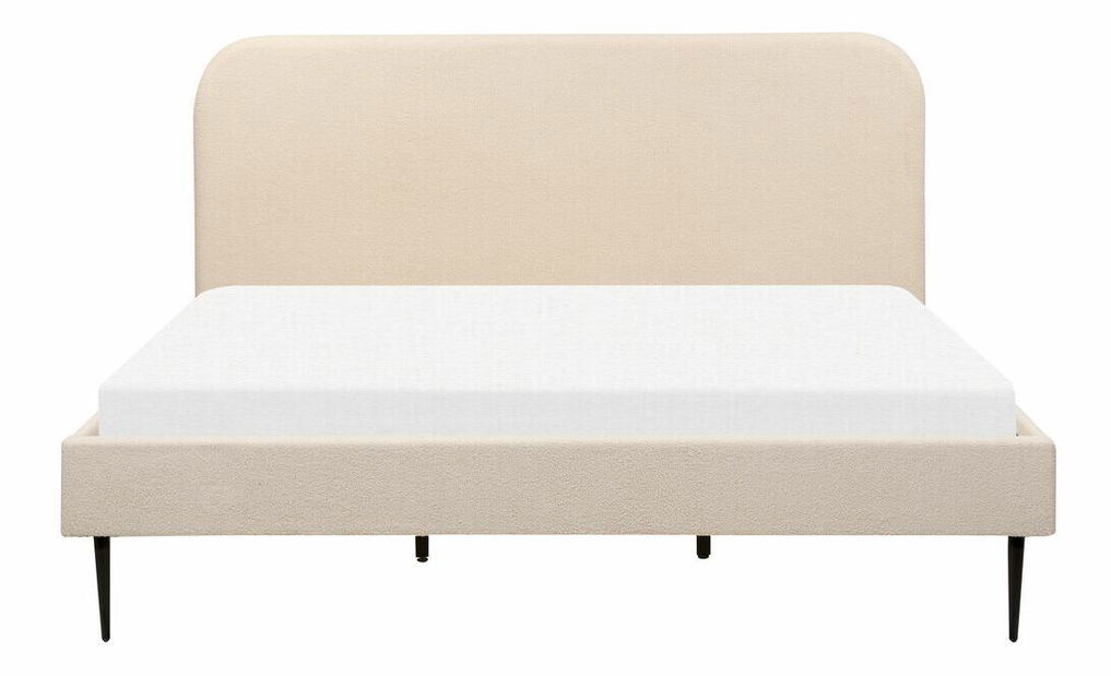 Manželská posteľ 180 cm Faris (béžové buklé) (s roštom)