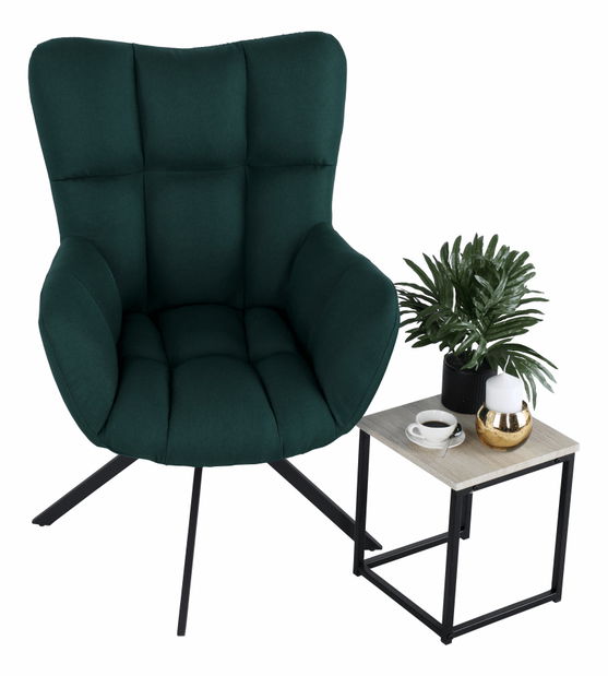 Fotoliu Kimora (Verde închis + negru)