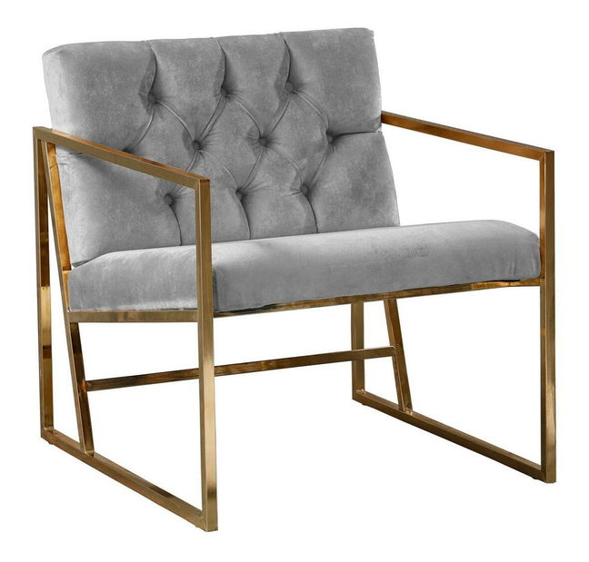 Fotelja Oslanossi (siva + zlatna)