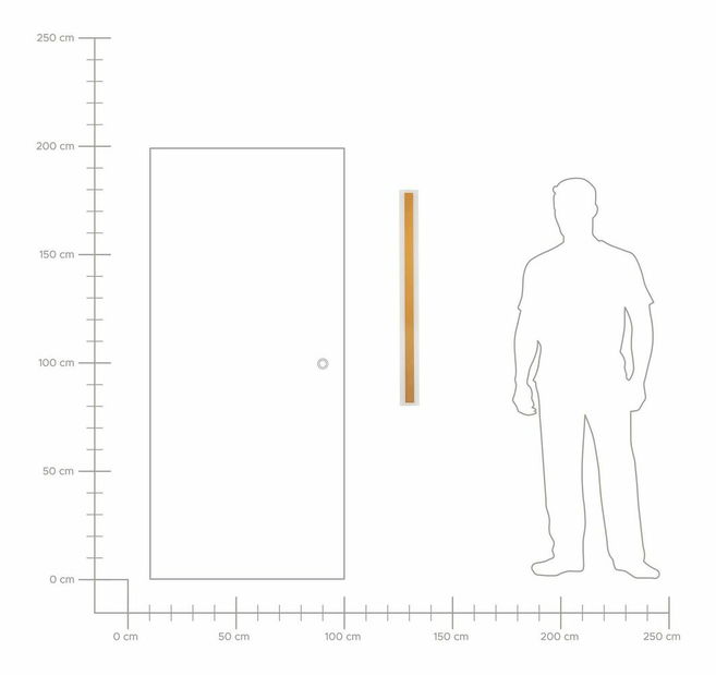 Lampă de perete pentru exterior 100 cm Rashad (Auriu) 