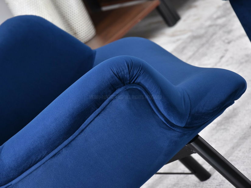 Fotoliu relax Dawntawn (albastru închis + negru)