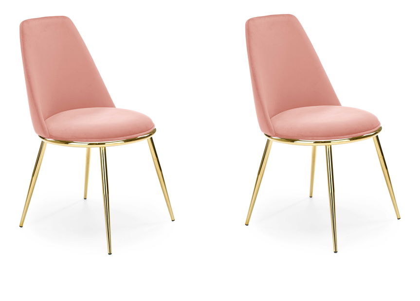 Set 2 buc. scaune sufragerie Kincardine (Roz + auriu) *vânzare