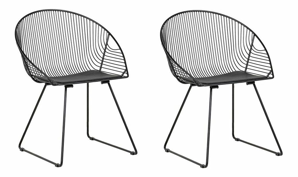 Set 2ks. jedálenských stoličiek Auron (čierna)