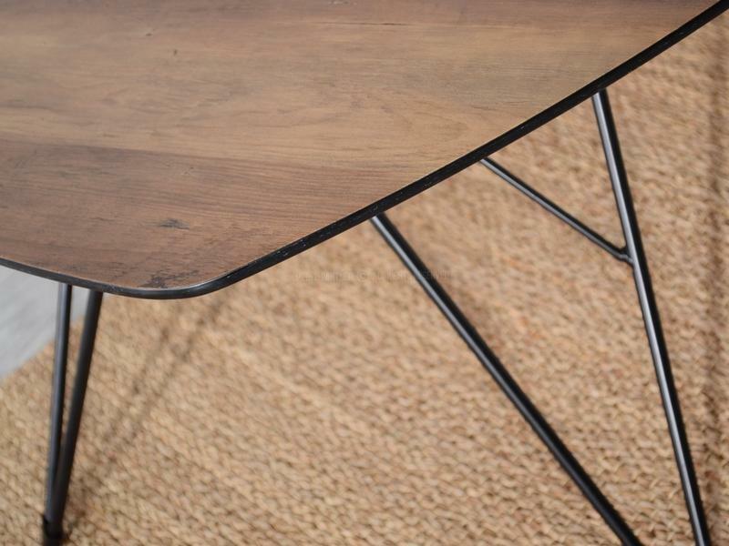 Măsuță de cafea Petal Xl (nuc + negru)