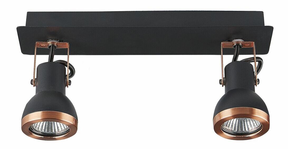 Mennyezeti lámpa Braulio (fekete + réz)