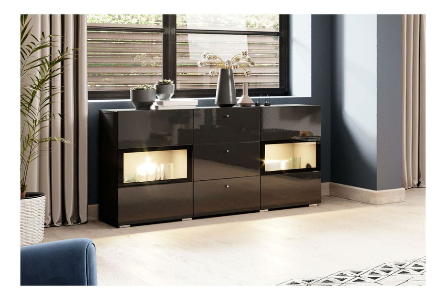 Vitrin Alease Typ 26 (fekete + fényes fekete)