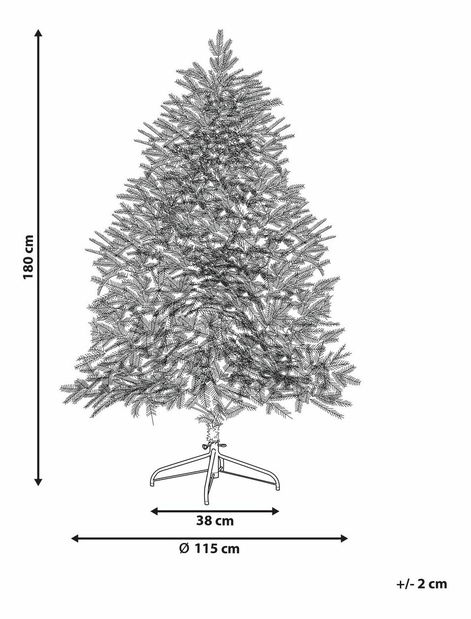 Vianočný stromček 180 cm Bresco (biela)