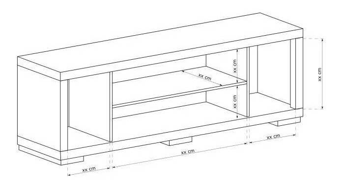 TV asztal/Szekrény Vega 23 (világos santana tölgy)