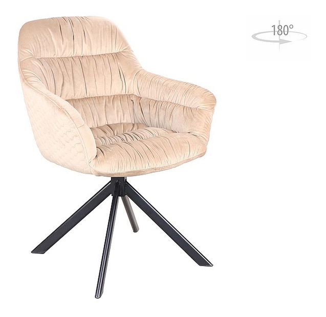 Blagovaonska stolica Ami (svijetlosmeđa + crna)