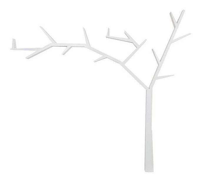 Poličkový systém Peter (masív) (biela) (L)