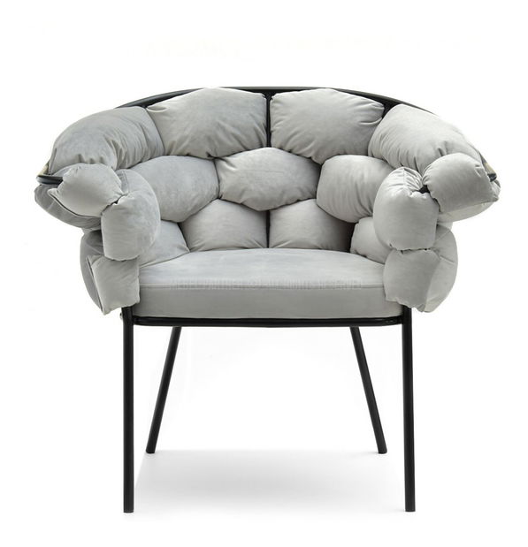 Relax fotel Piplio (szürke + fekete)