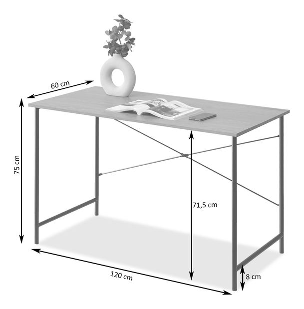 PC stolík Almasa A1 (dub + čierna)