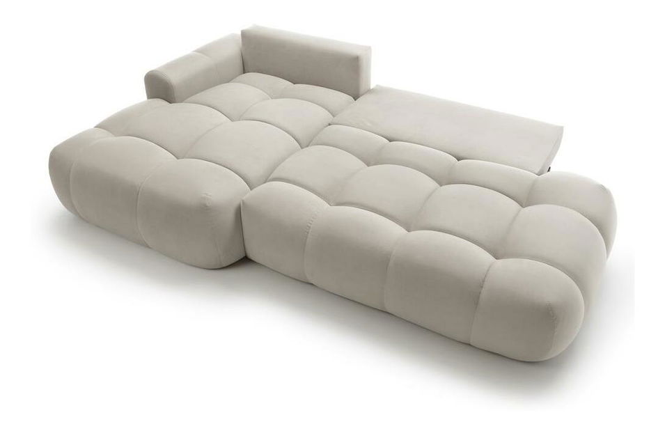 Kutna garnitura Ombre (L) (svijetlobež + crna)