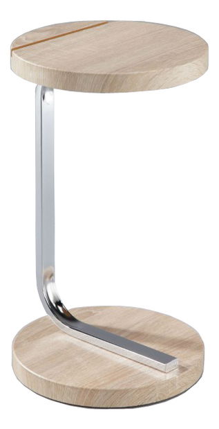 Stolík na tablet Milana (dub sonoma + chróm)