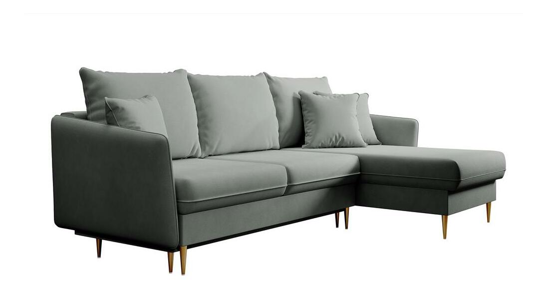 Colțar Vivaldio L (gri + auriu)