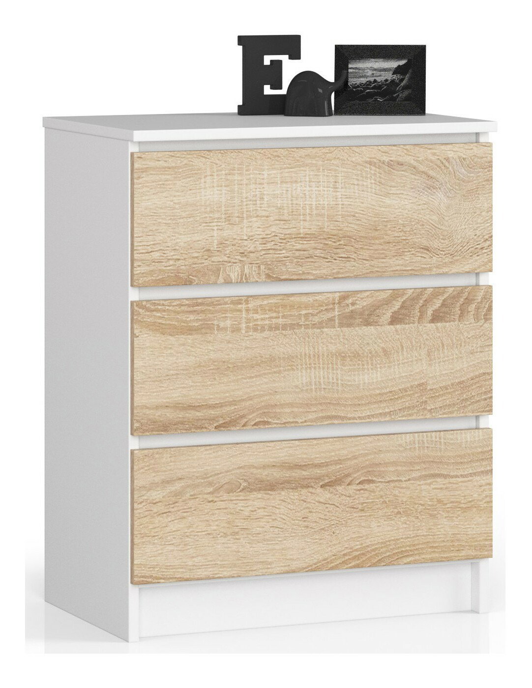 Komód Kalista II (fehér + sonoma tölgy)