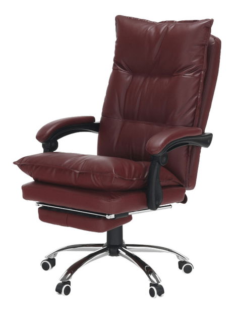 Kancelárske kreslo s podnožkou Drann (bordová) *výpredaj