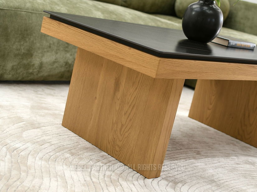 Stolić za kavu Aventajaban (crna + hrast)