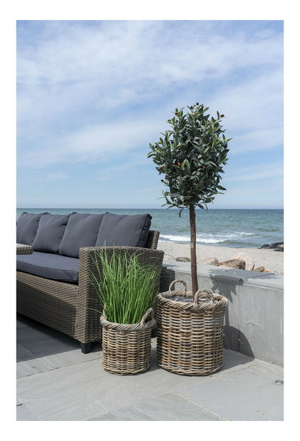 Set 2 ks prútených kvetináčov Giselia (prírodná)