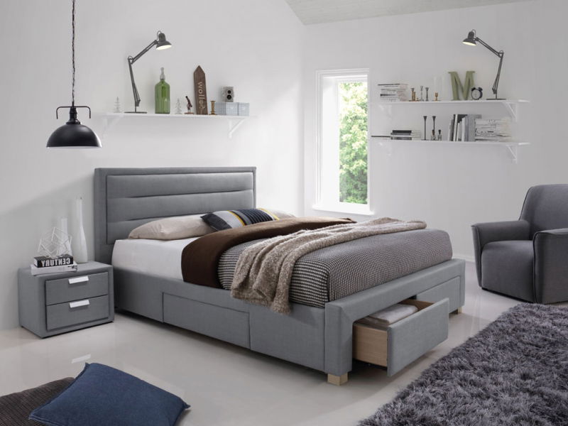 Pat matrimonial 160 cm Besar (cu somieră și sp. depozitare)