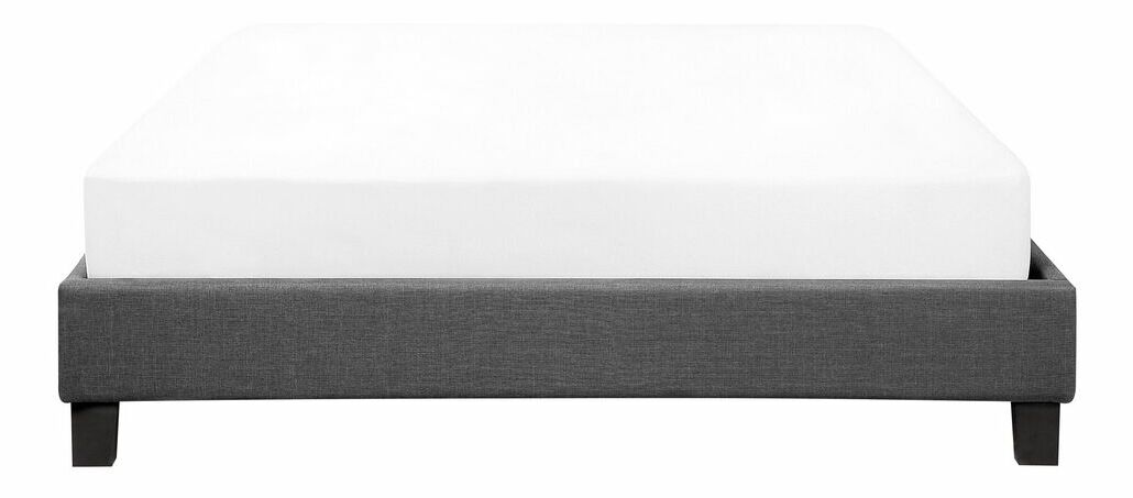 Manželská posteľ 140 cm ROXENNE (s roštom) (sivá)