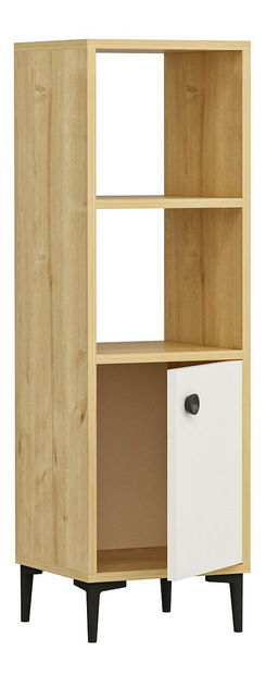Regál Pububo (dub zafírový + biela) 