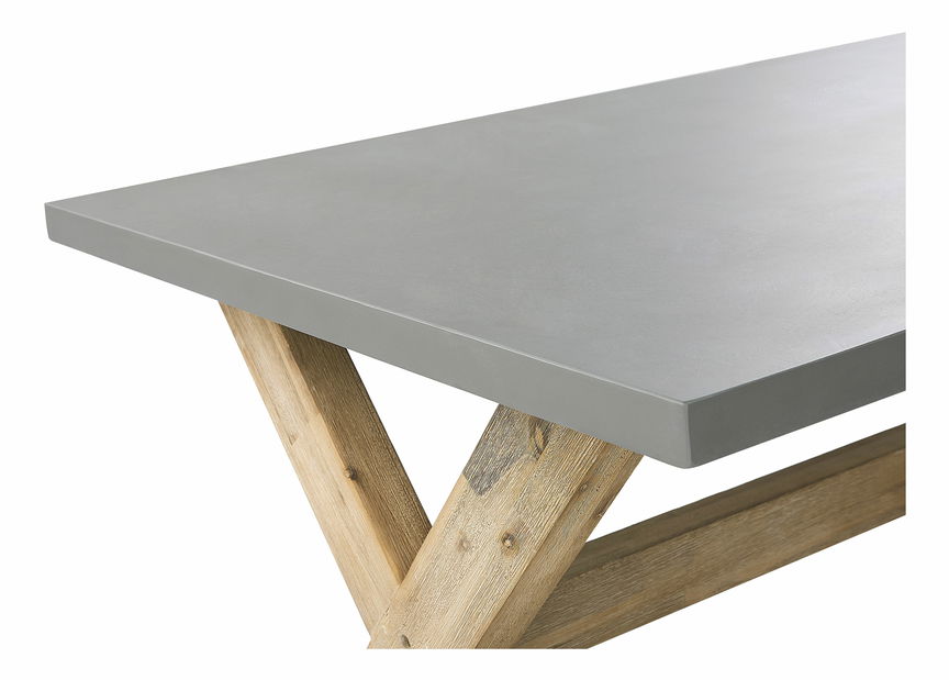 Set pentru grădină OLIBIA (gri) (cu băncuțe și scaune) (pentru 8 persoane)